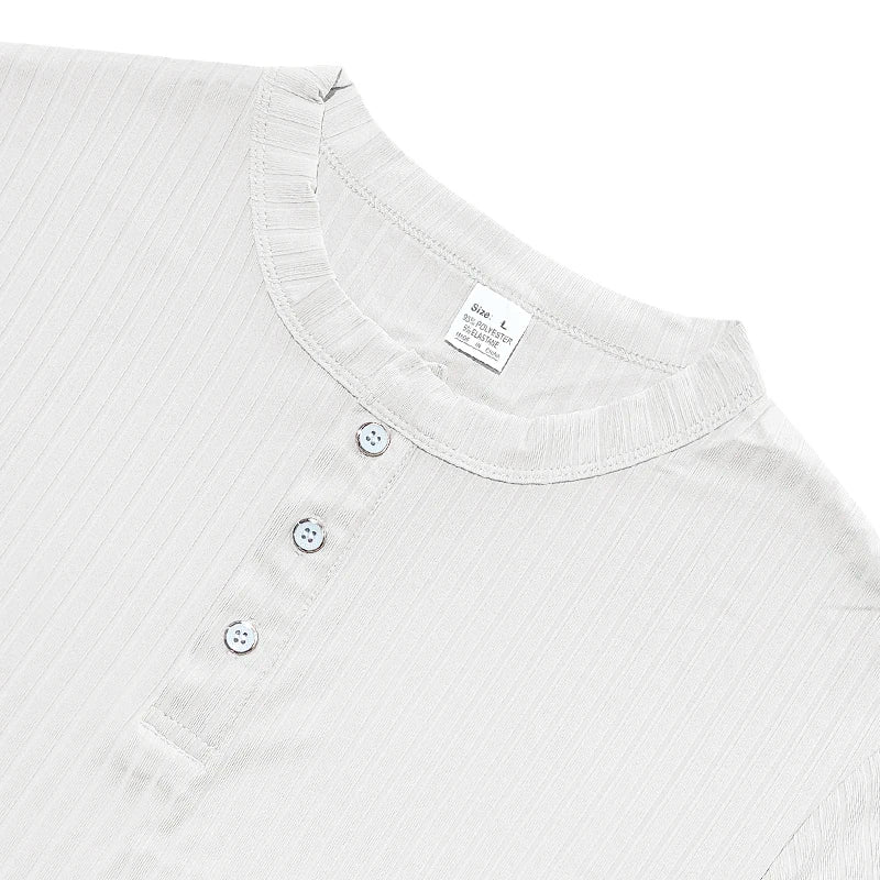 Camiseta Masculina Listrada com Gola Henley - Conforto e Estilo - Altino