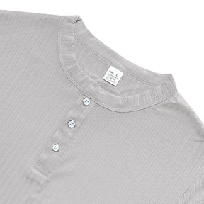 Camiseta Masculina Listrada com Gola Henley - Conforto e Estilo - Altino