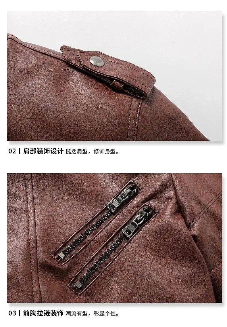 Jaqueta Masculina com Capuz em Couro Sintético - Altino