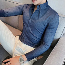 Camisa Masculina Ajuste Fino Outono 2025 - Altino