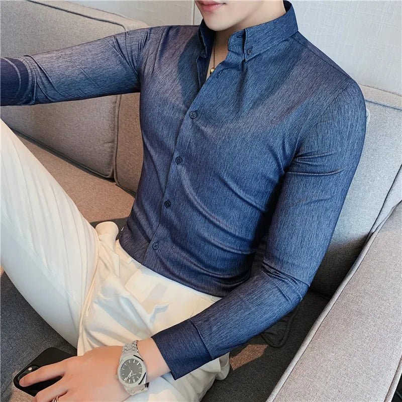 Camisa Masculina Ajuste Fino Outono 2025 - Altino