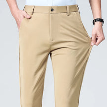 Verão outono calças finas dos homens vestido formal terno calças de trabalho qualidade negócios calças casuais preto vinho vermelho calças compridas