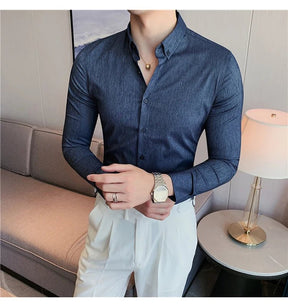 Camisa Masculina Ajuste Fino Outono 2025 - Altino