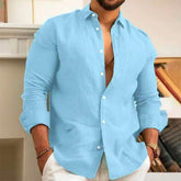 Camisa de Linho Premium Masculina – Estilo Elegante e Conforto Atemporal 2025 - Altino