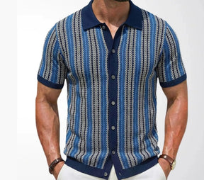 Camisa de punto de manga corta para hombre