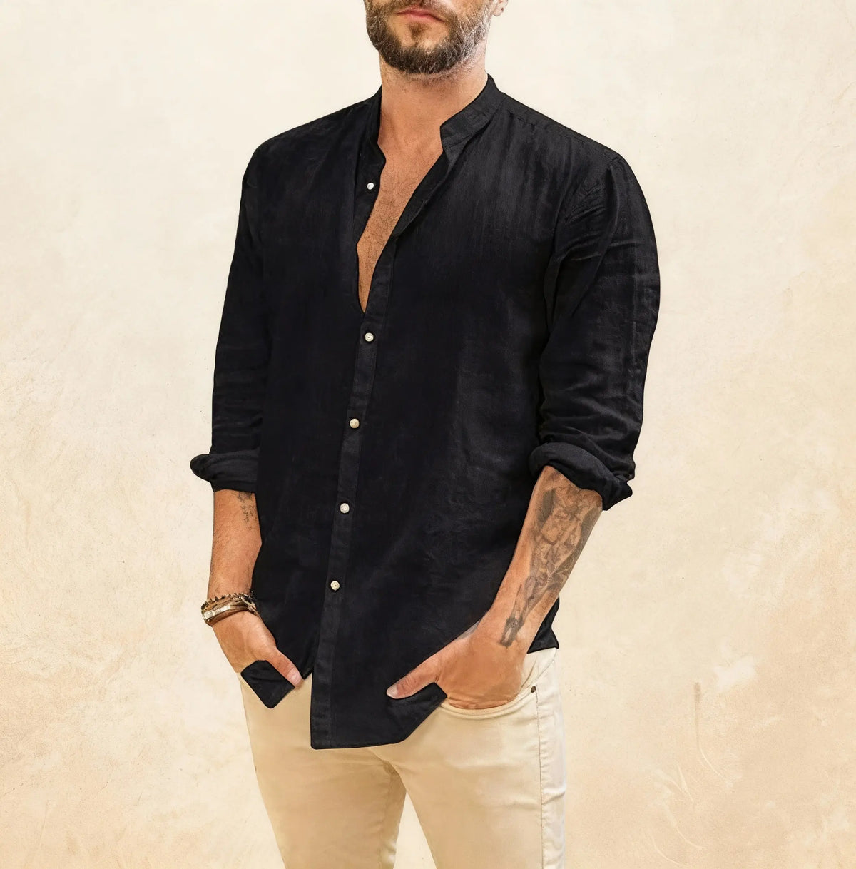 Camisa de Linho  Masculio -San Tropez - Altino